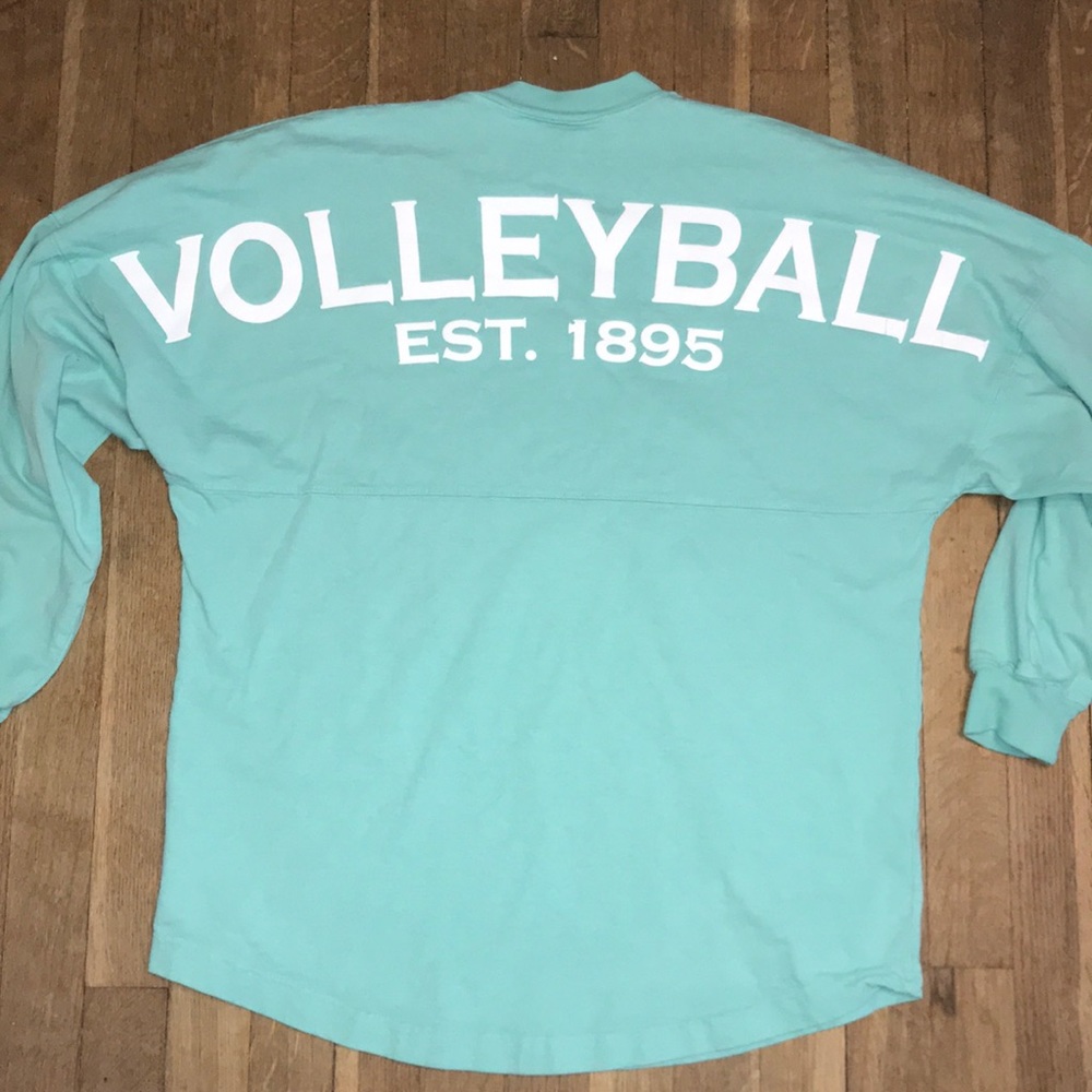 Volleyball Long Sleeve Tee in Aqua